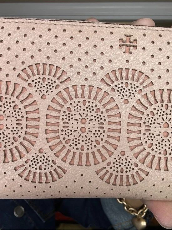 Tory Burch Perforated Leather Tote + Matching Wallet Set Blush Pink 2016 Bundle - Picture 14 of 14